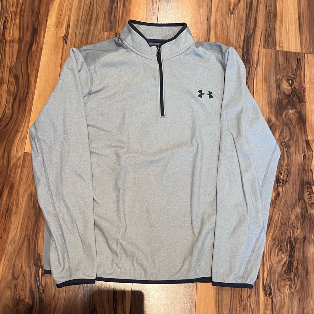 Men's Gray Performance Quarter-Zip Jacket